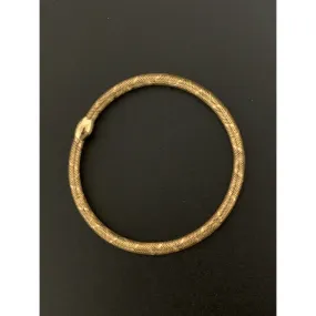 18K Gold Bracelet Soft Mesh Flexible Stretchable Bangle S 7.25 inches 1.04 grams