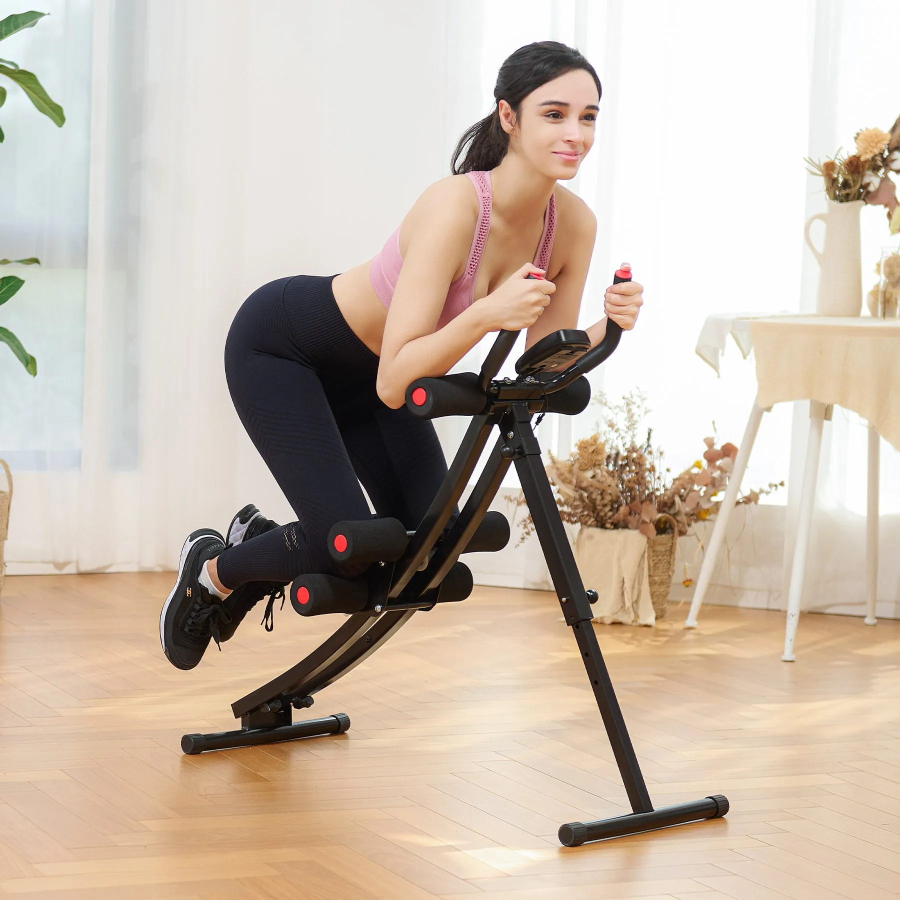 265 Lb. Cap Folding Abdominal Trainer Coaster Exercise Ab Core Machine