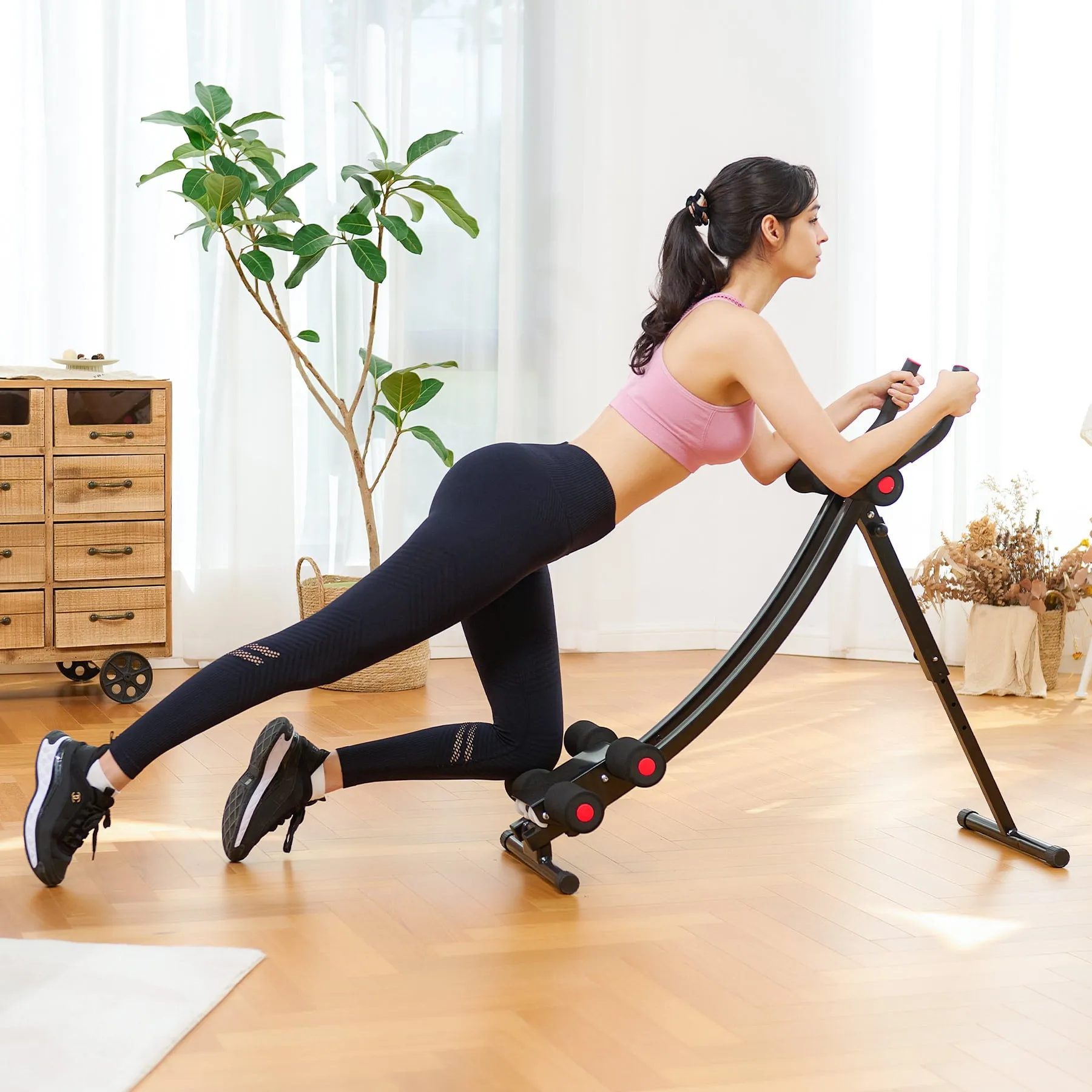 265 Lb. Cap Folding Abdominal Trainer Coaster Exercise Ab Core Machine