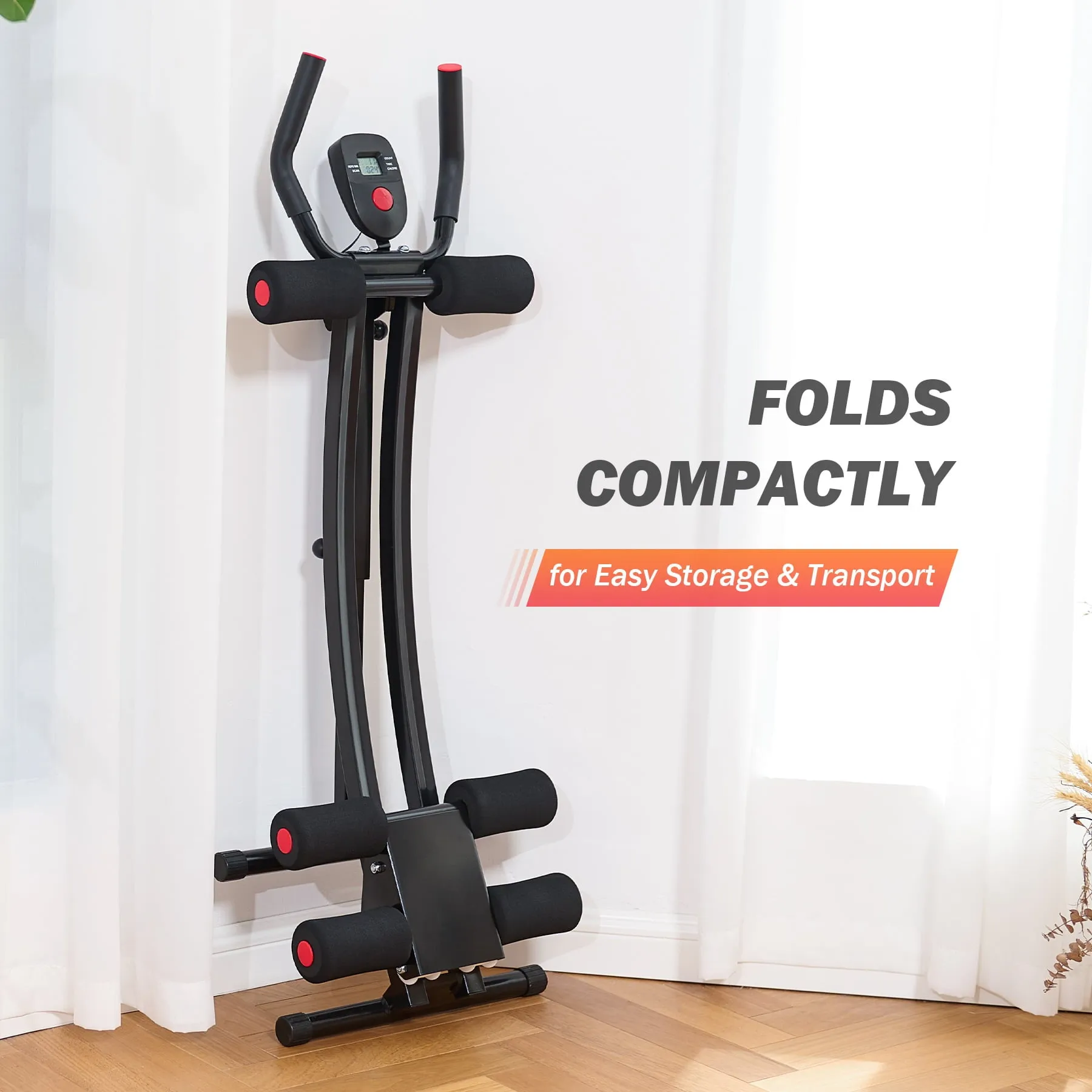 265 Lb. Cap Folding Abdominal Trainer Coaster Exercise Ab Core Machine