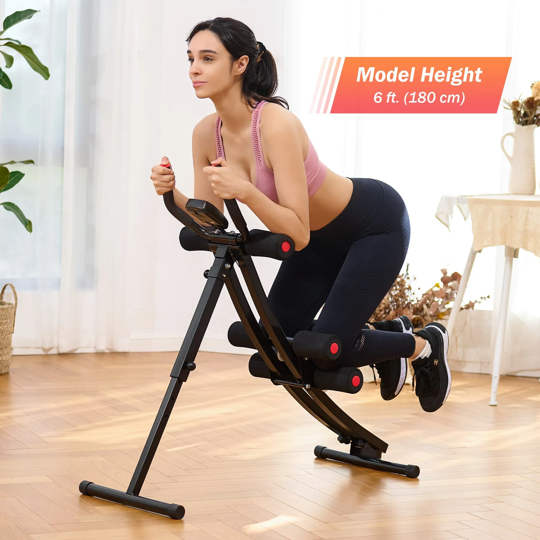 265 Lb. Cap Folding Abdominal Trainer Coaster Exercise Ab Core Machine