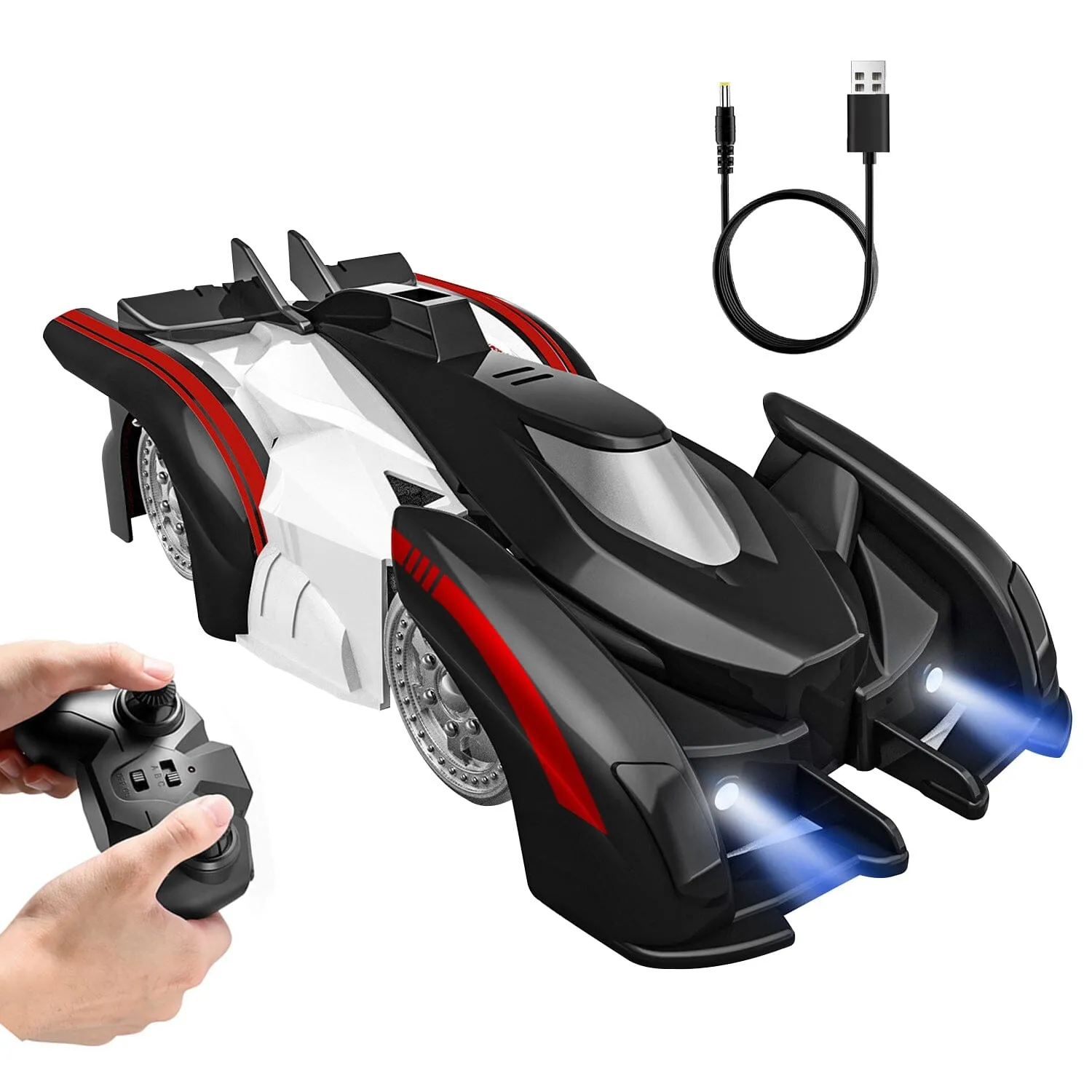 360¬∞ Rotating Electric Wall Climbing Remote Control Dual Mode Car