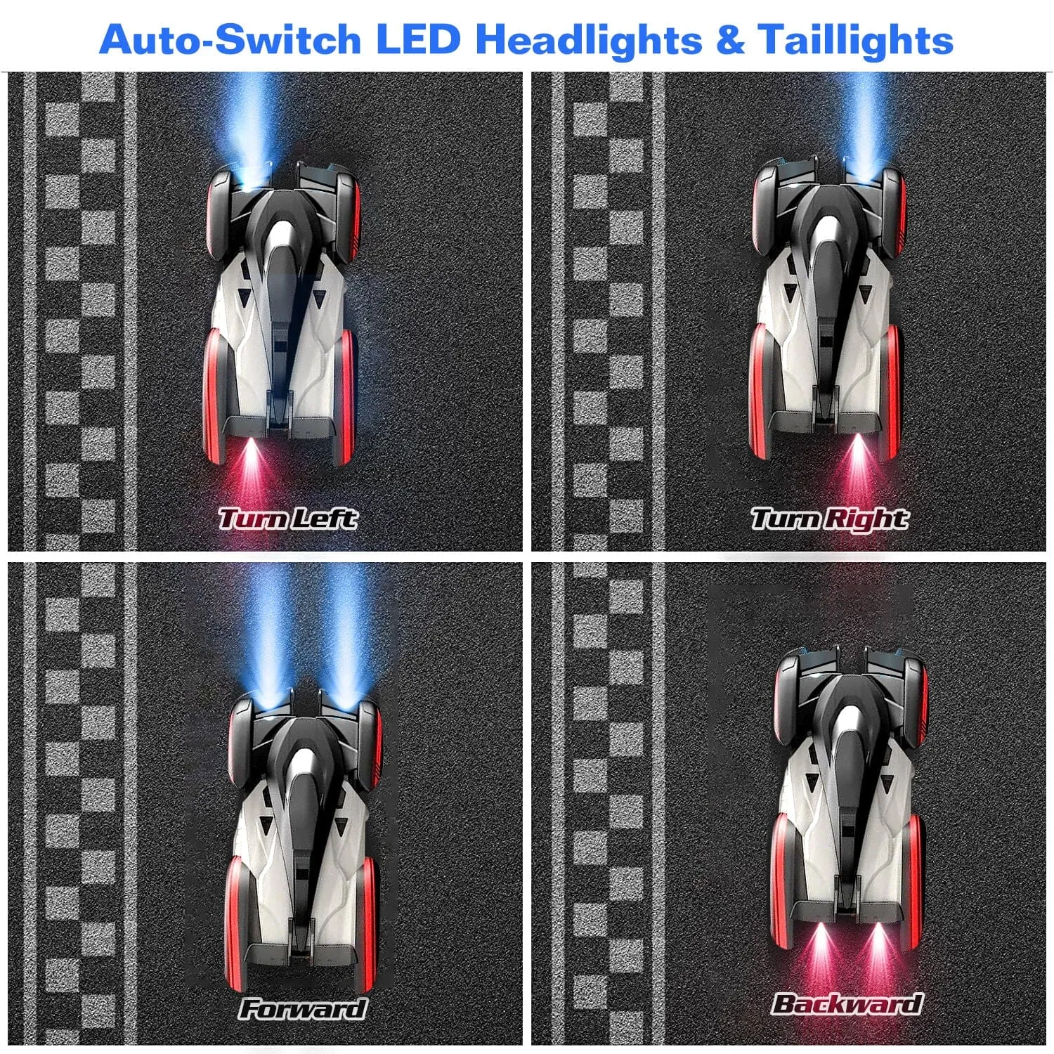 360¬∞ Rotating Electric Wall Climbing Remote Control Dual Mode Car