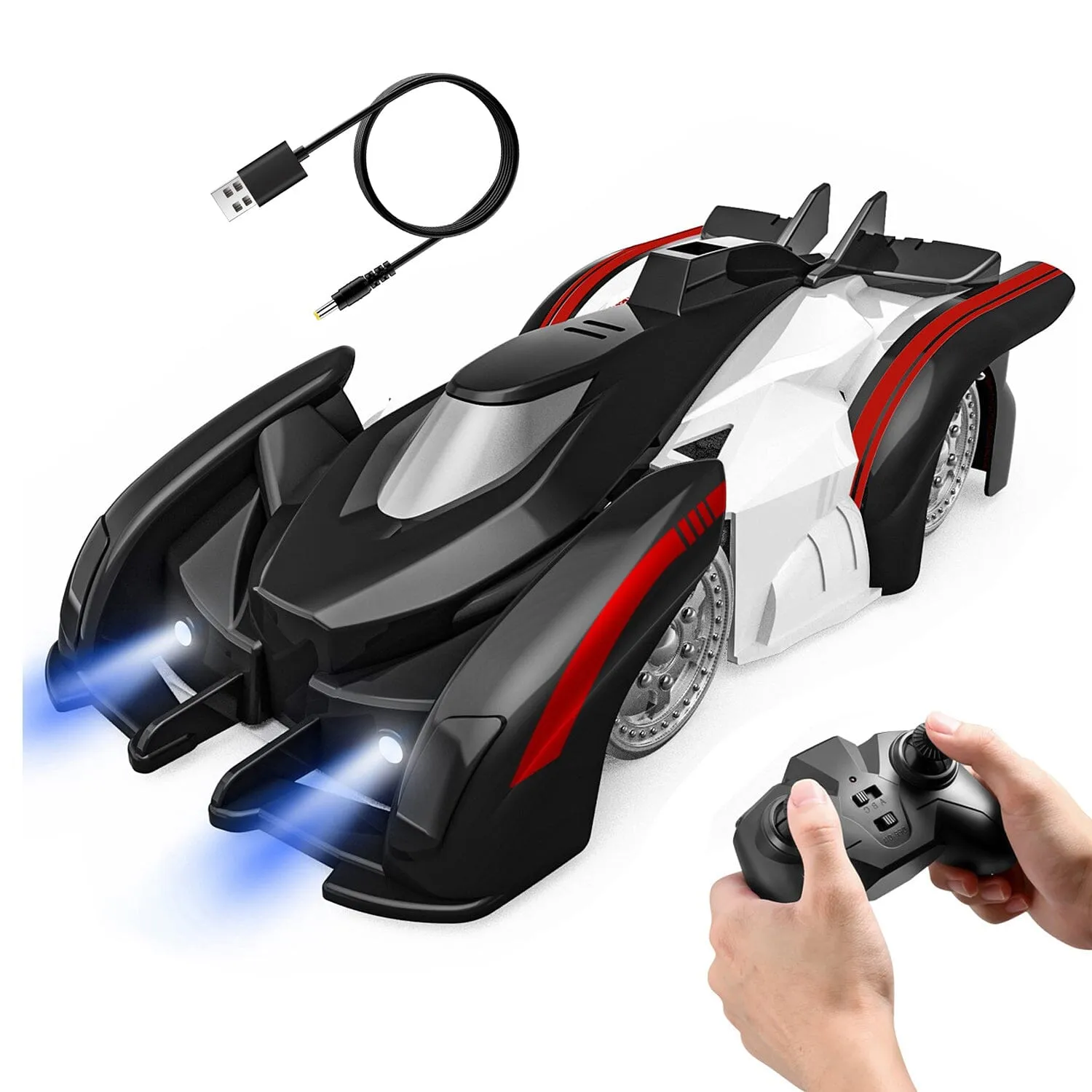 360¬∞ Rotating Electric Wall Climbing Remote Control Dual Mode Car