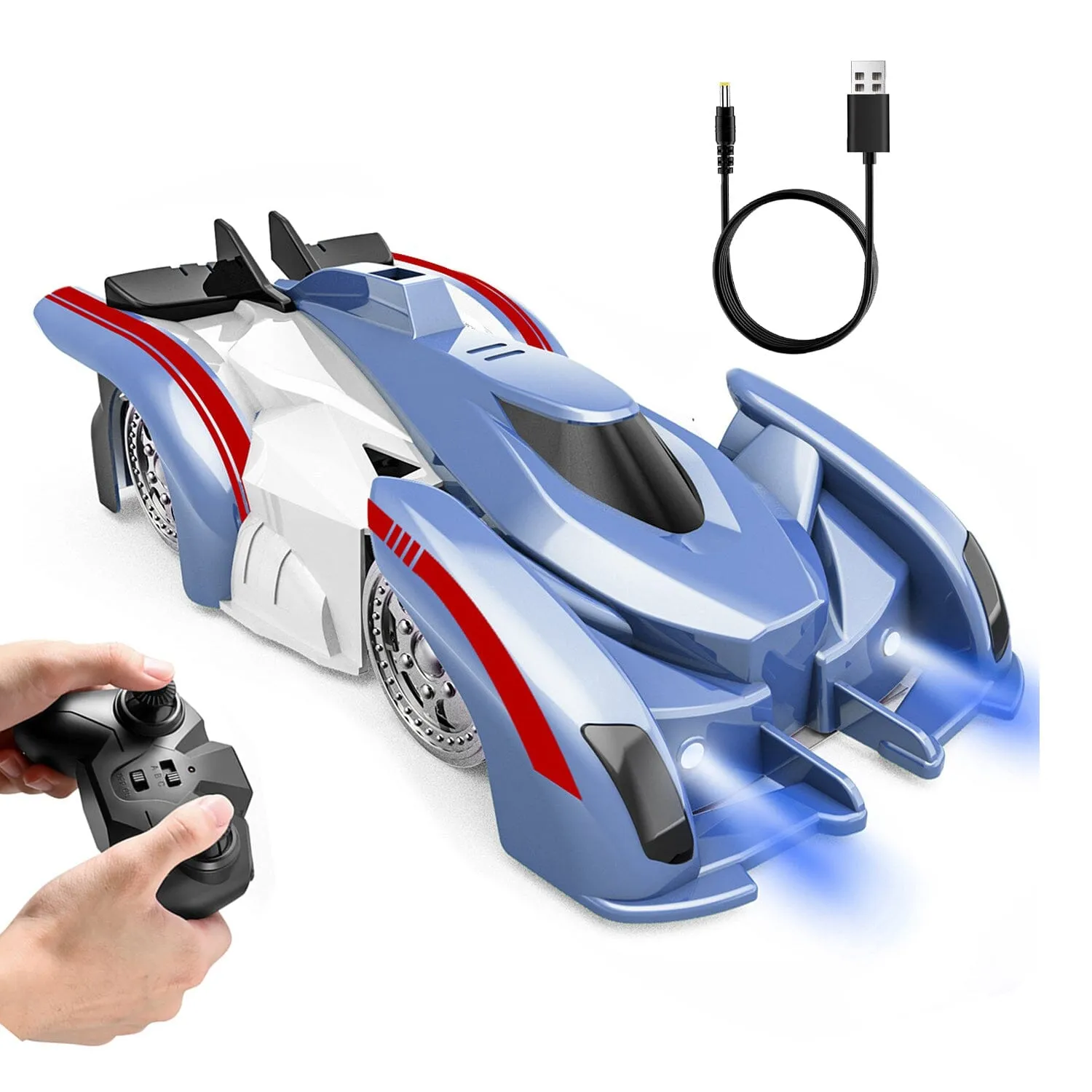 360¬∞ Rotating Electric Wall Climbing Remote Control Dual Mode Car