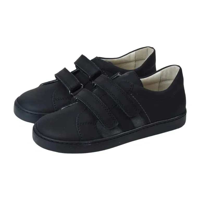 742 - Black Sahara Leather Velcro for Boy by London Kids