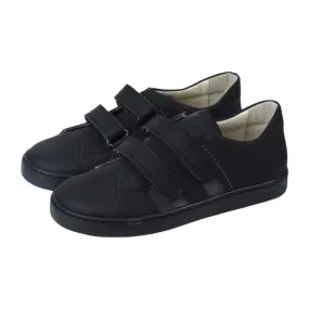 742 - Black Sahara Leather Velcro for Boy by London Kids