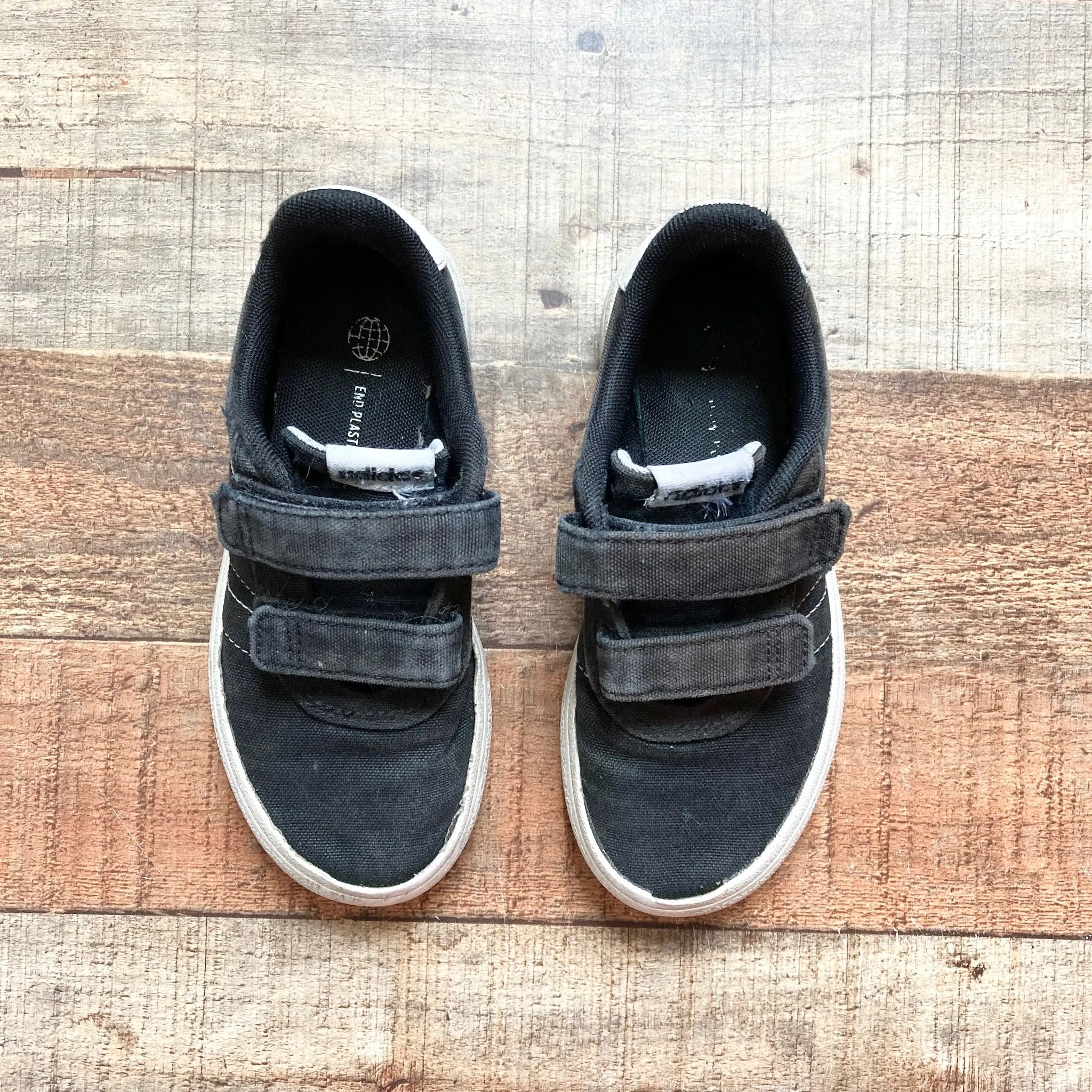 Adidas Black Canvas Velcro Sneakers-Size 10.5K (see notes)