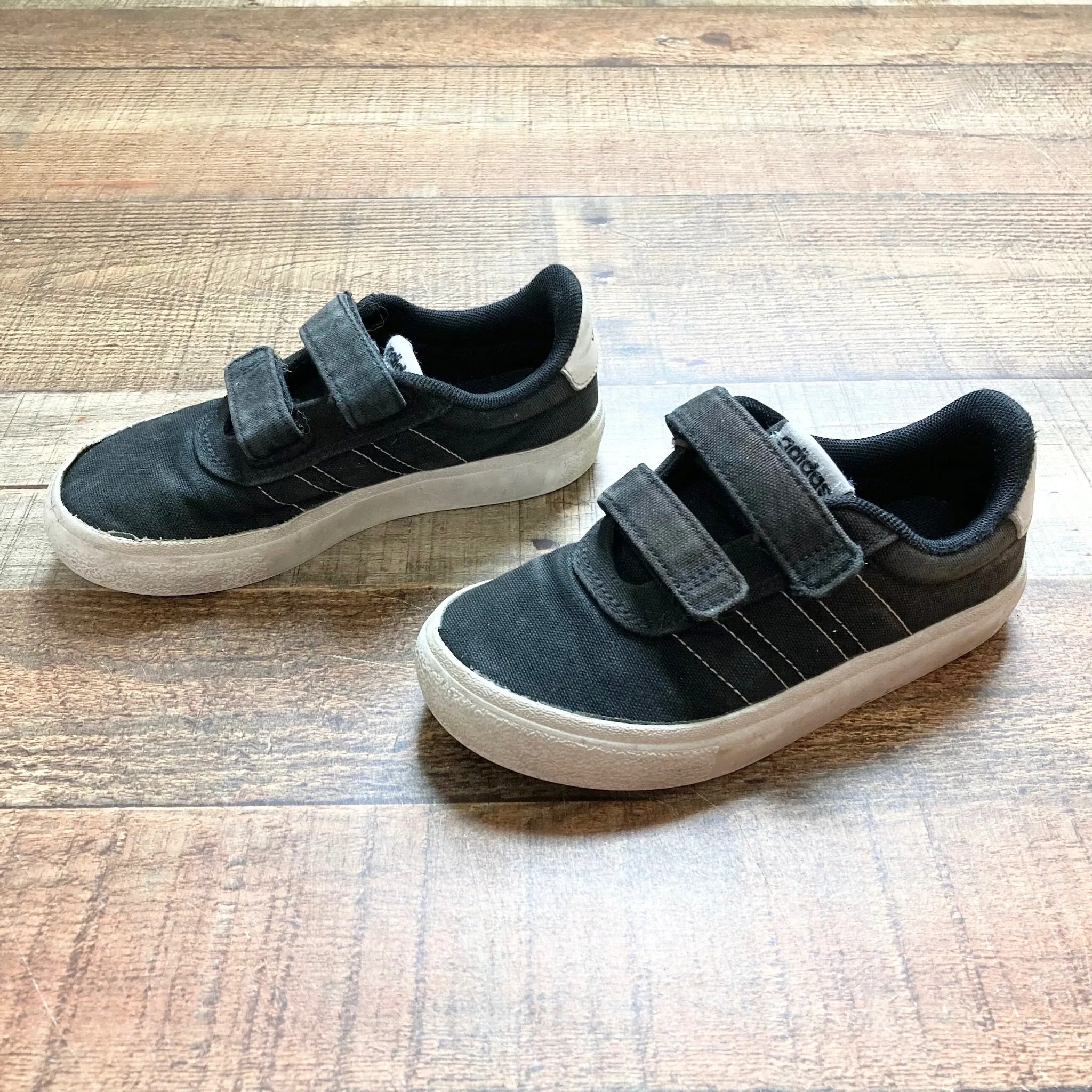 Adidas Black Canvas Velcro Sneakers-Size 10.5K (see notes)
