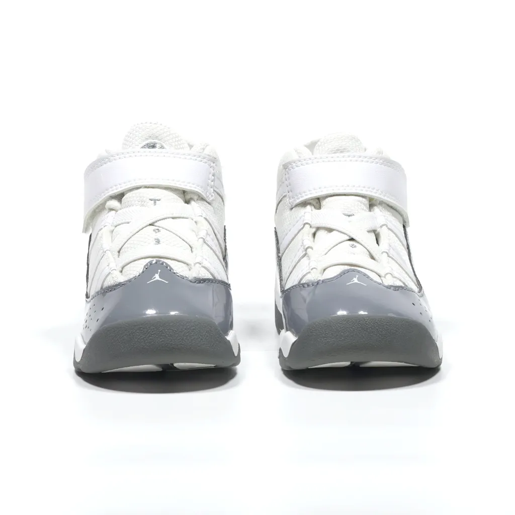 Air Jordan 6 Rings Sneakers Leather Grey Color For Kids