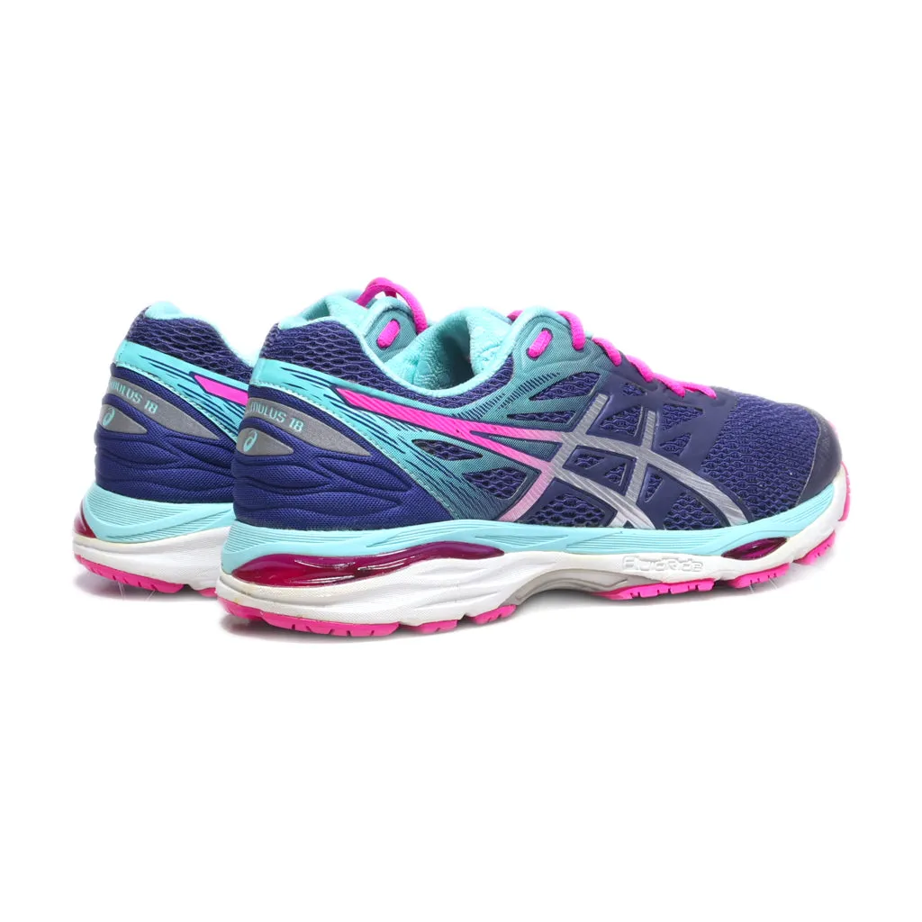 Asics Gel Cumulus 18 Sport Shoes Fabric Blue Colour For Women