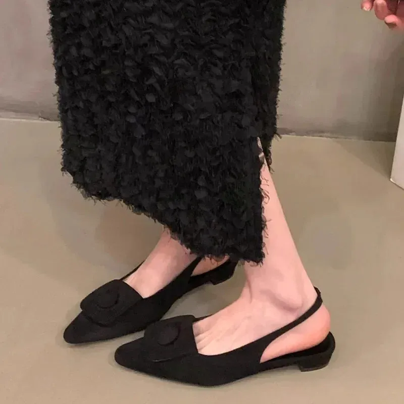 binfenxie  -  Pointed Toe Women Sandals Flats Shallow Casual Dress Shoes 2024 Summer Fashion Party Brand Shoes New Cozy Walking Mujer Zapatos