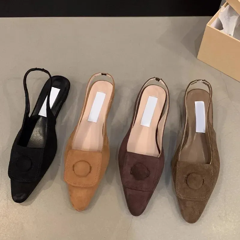 binfenxie  -  Pointed Toe Women Sandals Flats Shallow Casual Dress Shoes 2024 Summer Fashion Party Brand Shoes New Cozy Walking Mujer Zapatos