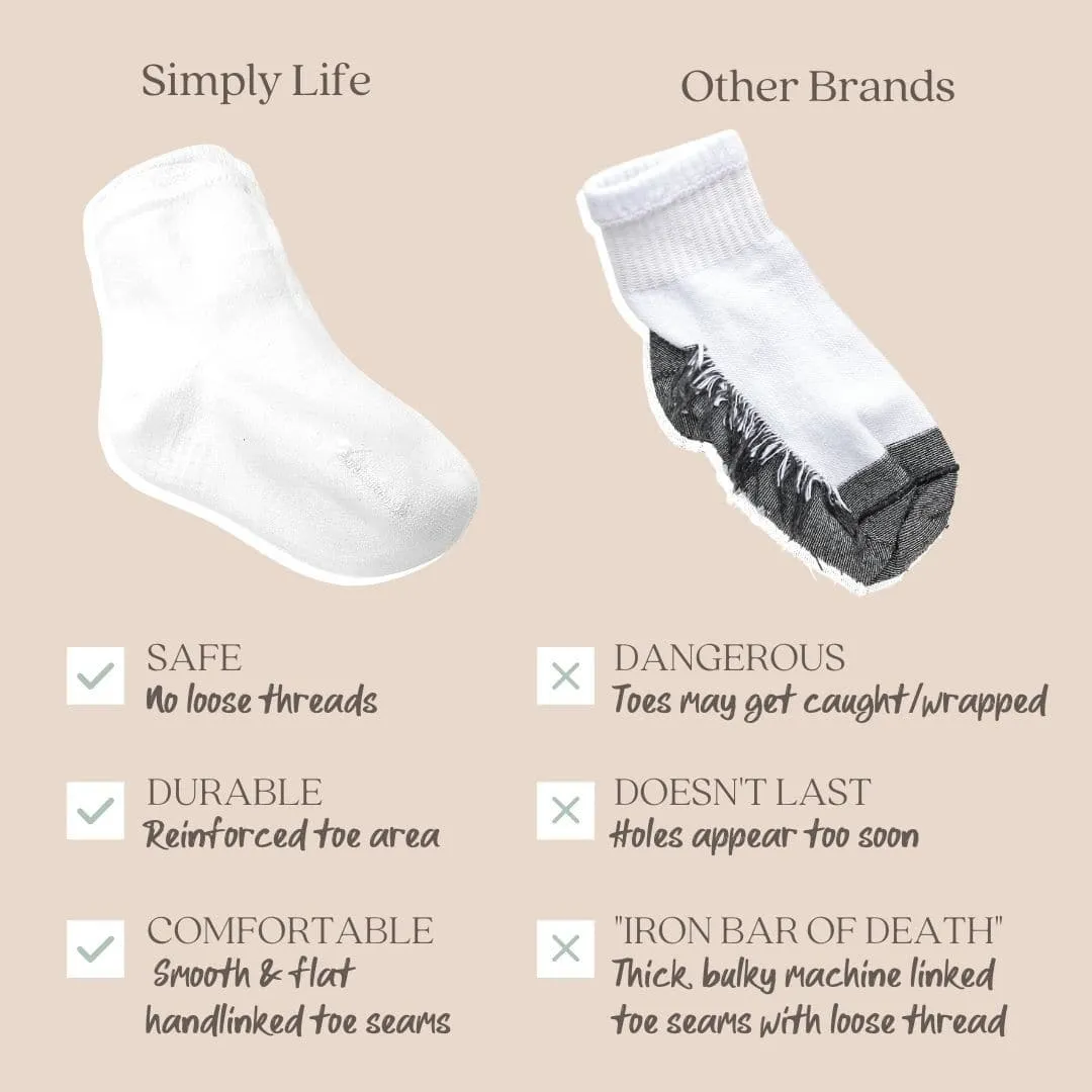 Black - Anti-slip Bamboo Socks (2 Pairs) - Kids