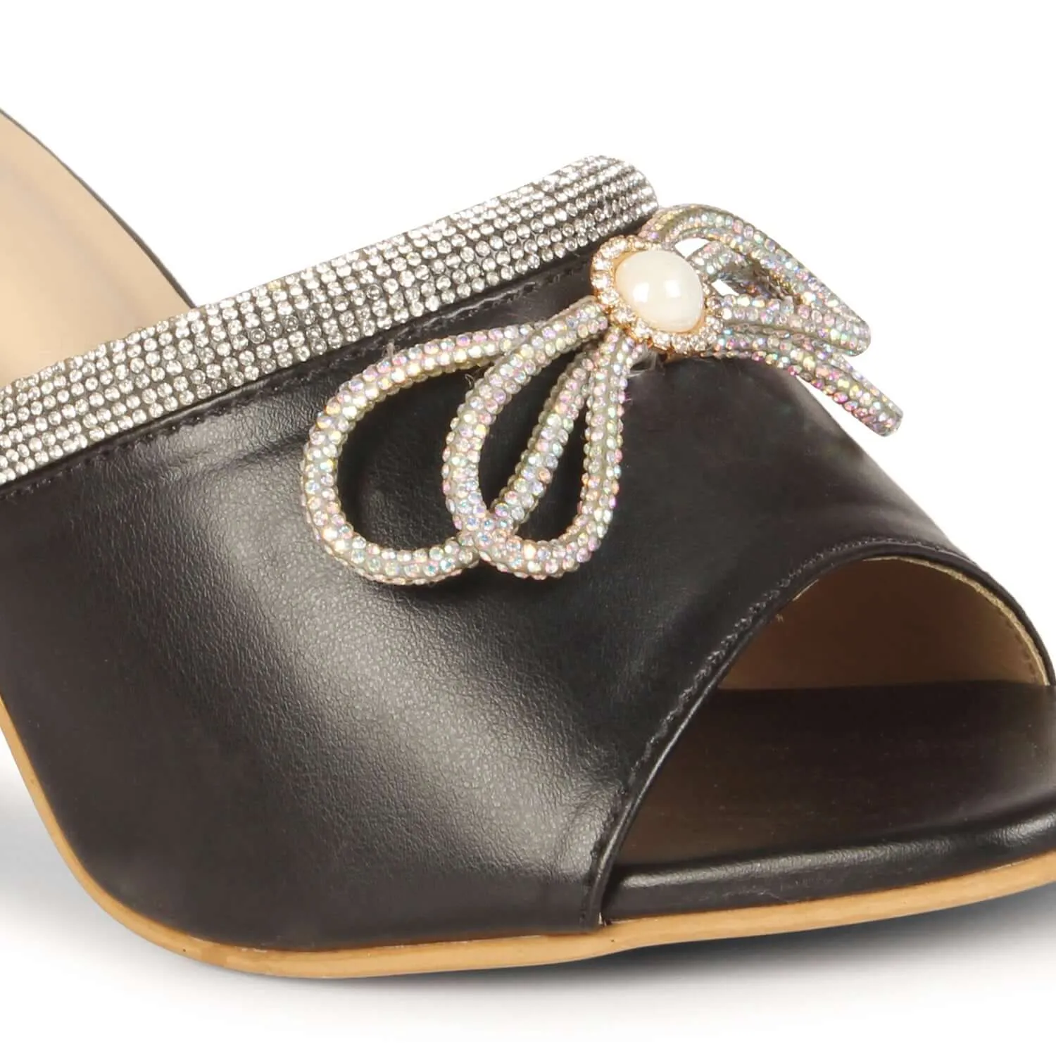 Black Block Heels Sandal