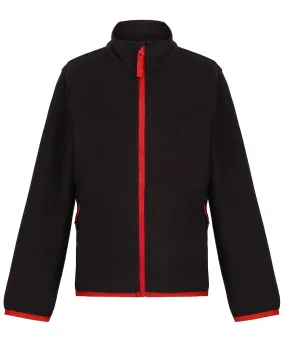 Black/Classic Red - Kids full-zip microfleece