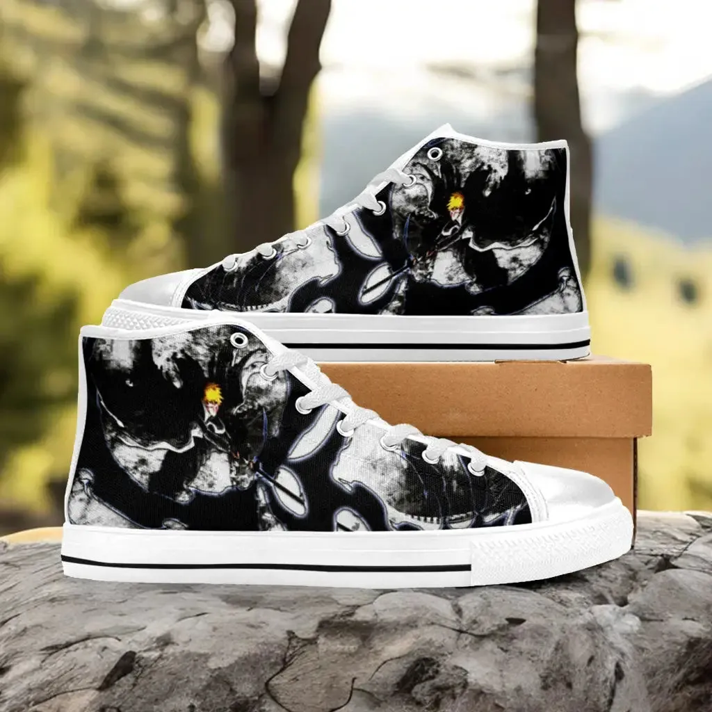 Bleach Ichigo Kurosaki Bankai Final Form Shoes High Top Sneakers for Kids and Adults