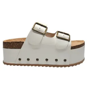 Blowout Double Buckle Platform Slip On Sandals