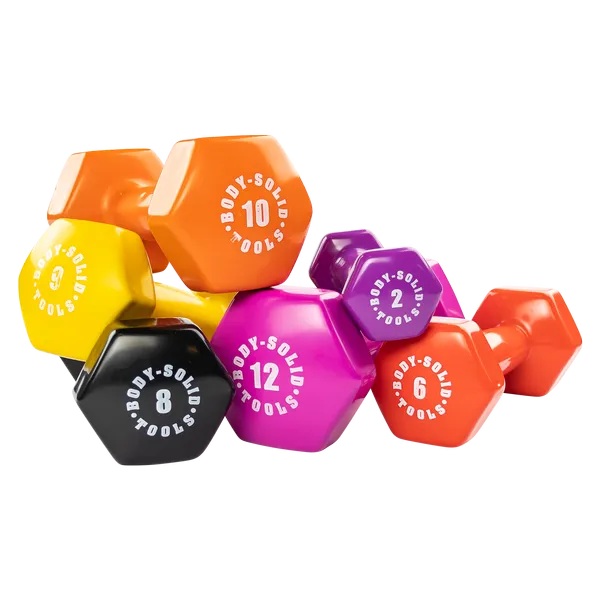 Bodysolid Pink 1lb Vinyl Dumbbell