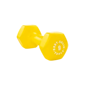 Bodysolid Yellow 9lb Vinyl Dumbbell
