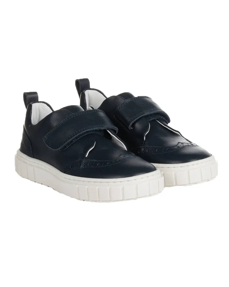 Boys Toddler Navy Brogue Sneakers