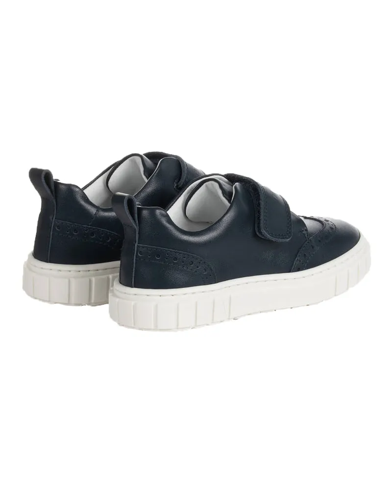 Boys Toddler Navy Brogue Sneakers
