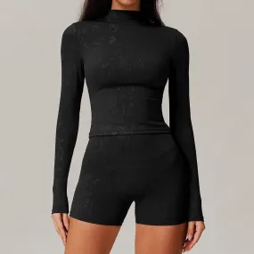 Bronzing Yoga Long sleeved Top – Stylish Activewear for Fitness and Beyond