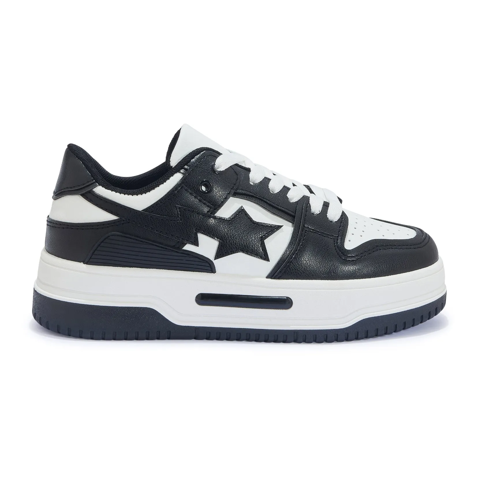 BUZZ1 STAR 2 TONE LACE UP TRAINER