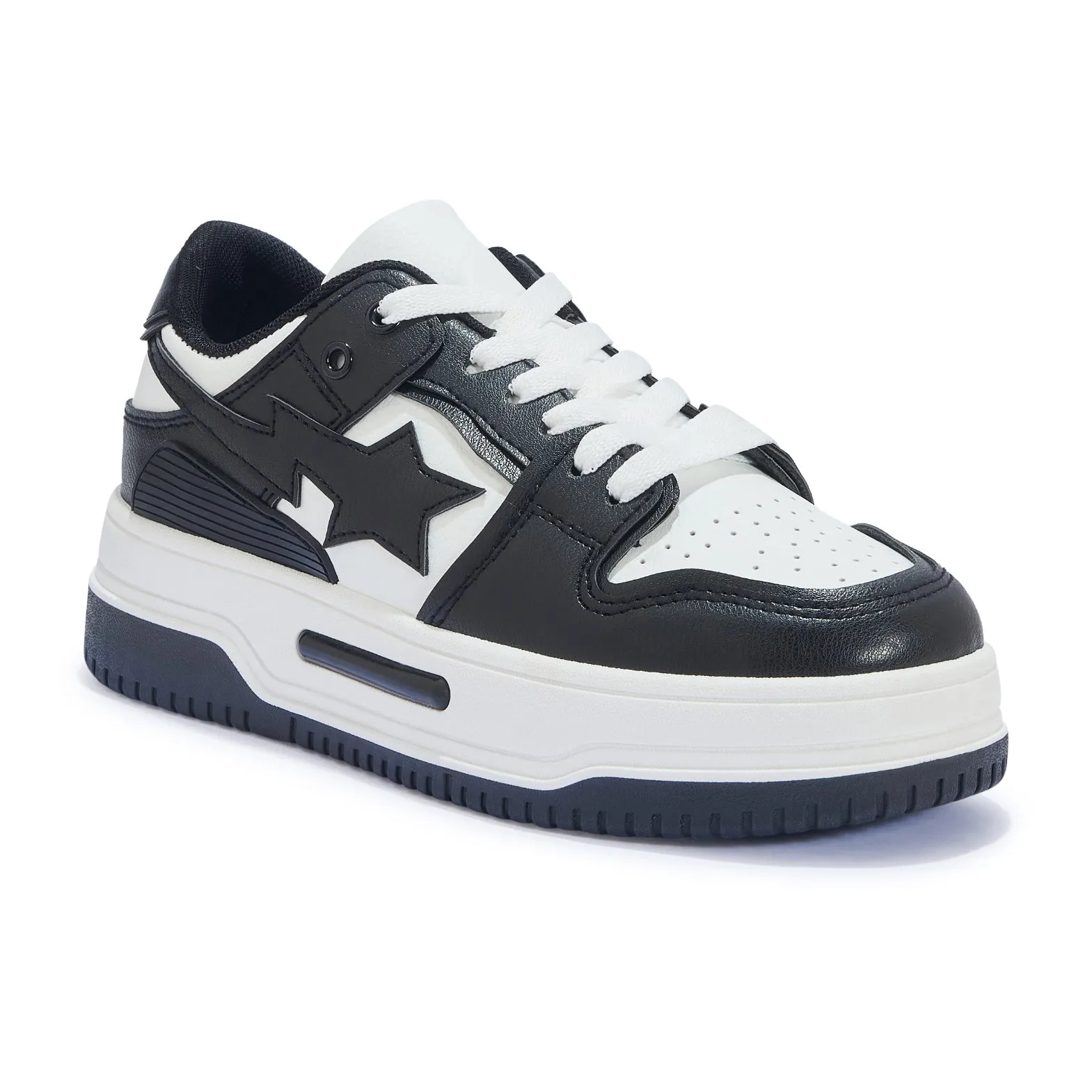 BUZZ1 STAR 2 TONE LACE UP TRAINER