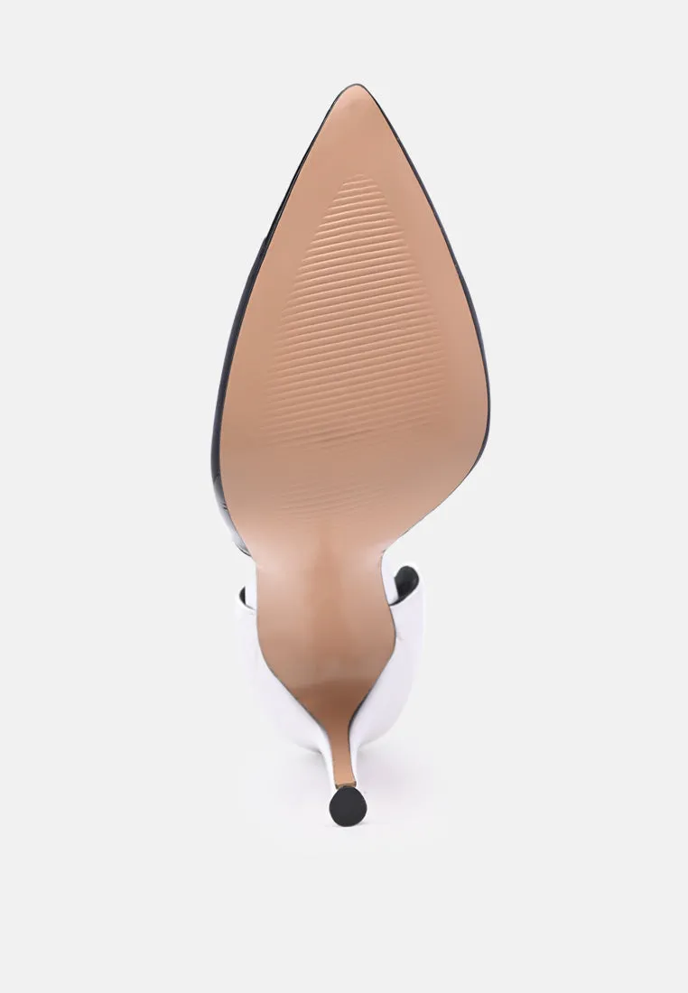 candy cane patent pu slip on stiletto heels