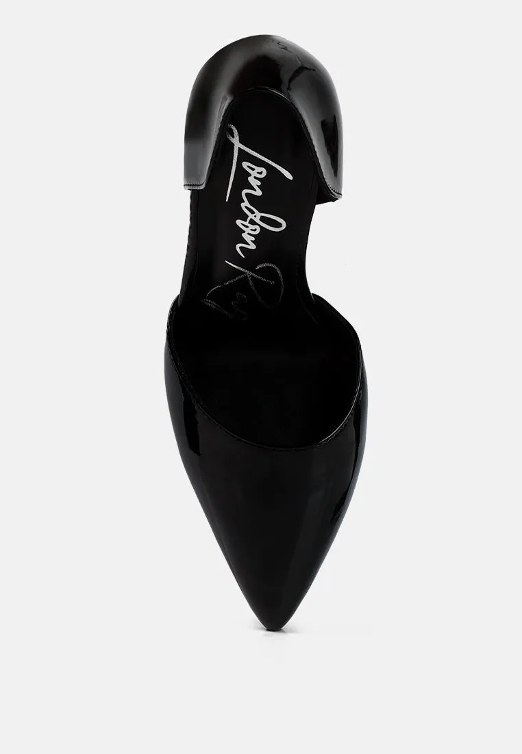 candy cane patent pu slip on stiletto heels