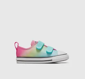 Chuck Taylor All Star Easy On Bright Ombre Toddler Low Top Triple Cyan