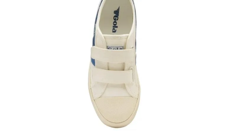 Coaster Velcro Trainer (Off White   Ocean Blue)
