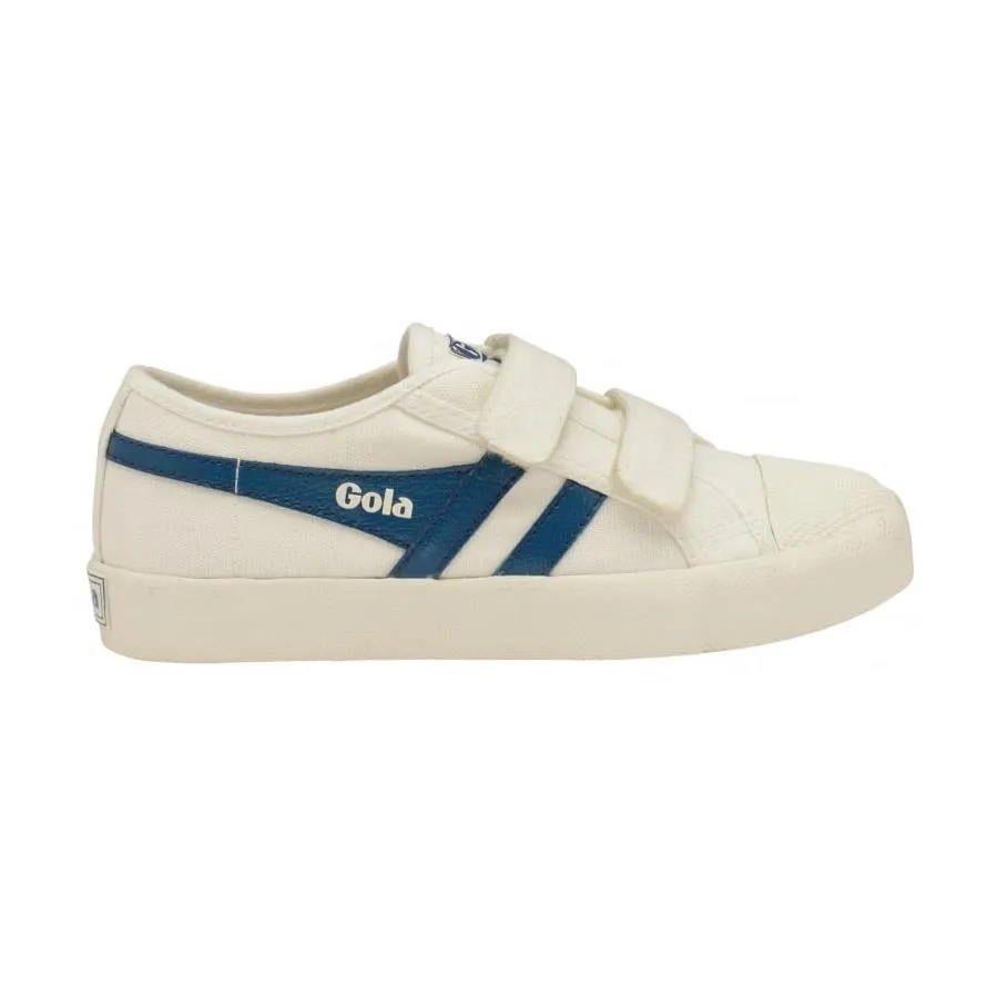 Coaster Velcro Trainer (Off White   Ocean Blue)