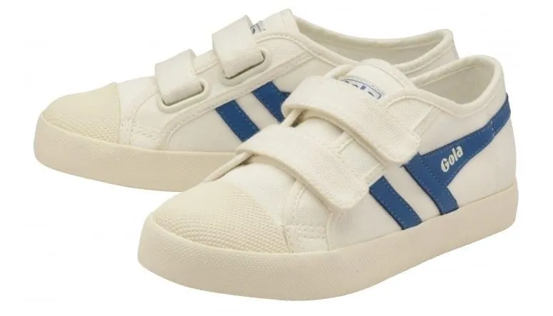 Coaster Velcro Trainer (Off White   Ocean Blue)