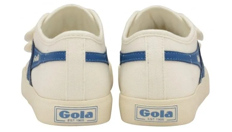 Coaster Velcro Trainer (Off White   Ocean Blue)