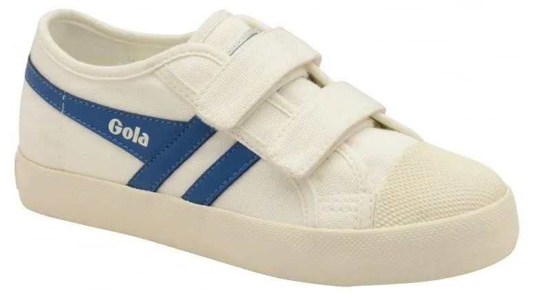 Coaster Velcro Trainer (Off White   Ocean Blue)