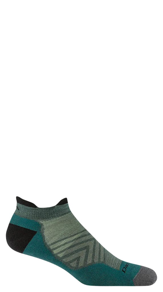Darn Tough Run No-Show Tab Ultra-Lightweight w/ Cushion Run Sock, Teal, Men's M / Style 1039