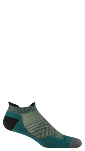 Darn Tough Run No-Show Tab Ultra-Lightweight w/ Cushion Run Sock, Teal, Men's M / Style 1039