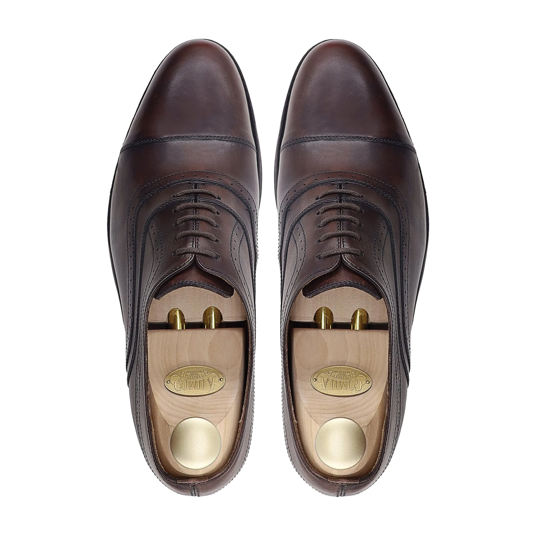 Donato - Men's Dark Brown Calf Leather Oxford Shoe