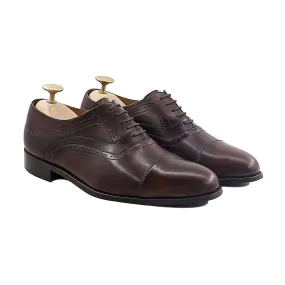 Donato - Men's Dark Brown Calf Leather Oxford Shoe