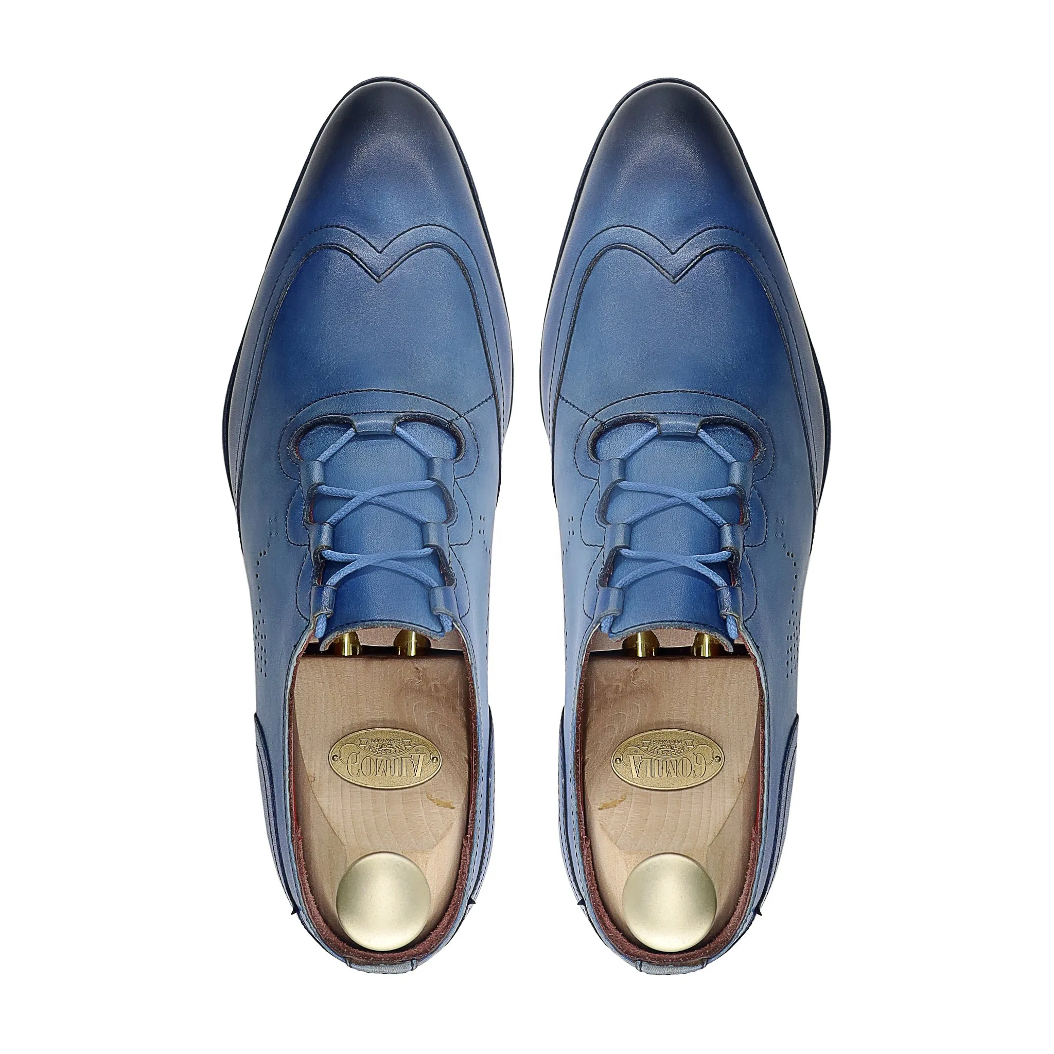 Edison - Men's Burnished Blue Calf Leather Oxford Shoe