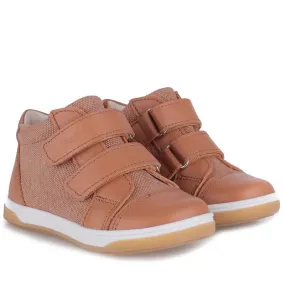 Emel Tan Canvas Velcro Toddler Sneaker 2675