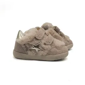 Falcotto Alnoite Fur Beige Velcro Sneaker