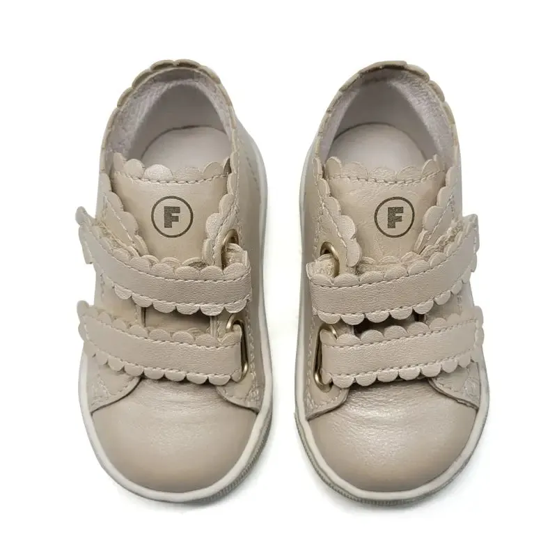 Falcotto Blara Pearl Biege First Walker Velcro Sneaker