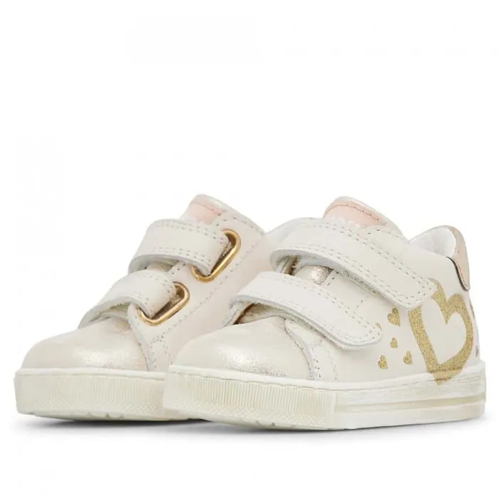 Falcotto Girl's White & Platinum Heart Cordis VI Trainers