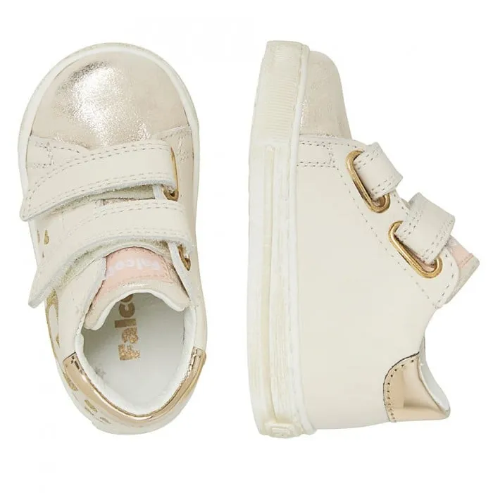 Falcotto Girl's White & Platinum Heart Cordis VI Trainers
