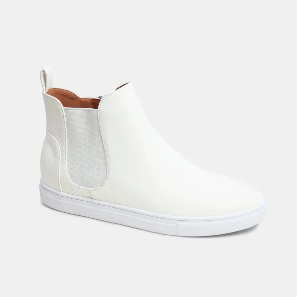 Faux Suede Elastic Side Panel Sneakers