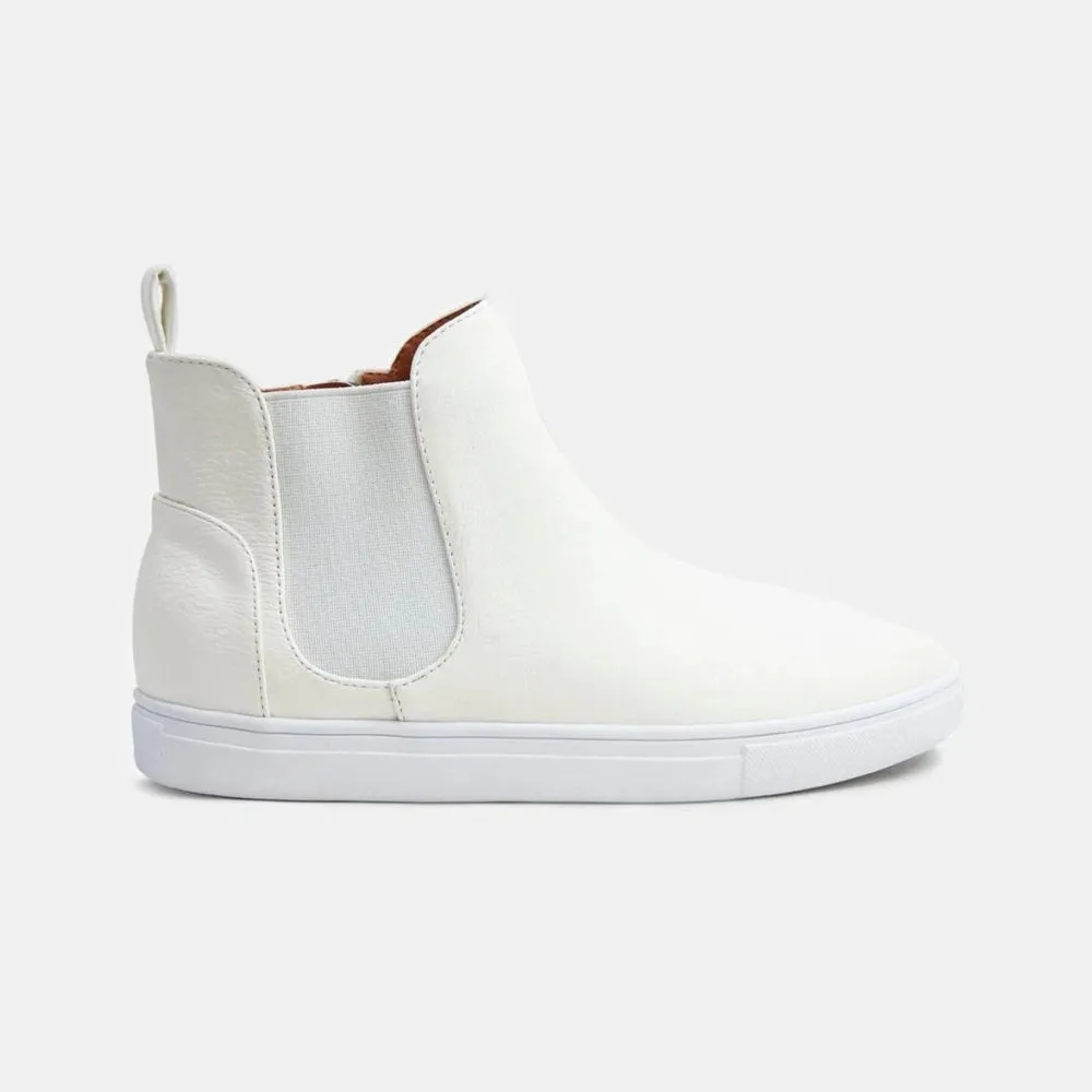 Faux Suede Elastic Side Panel Sneakers