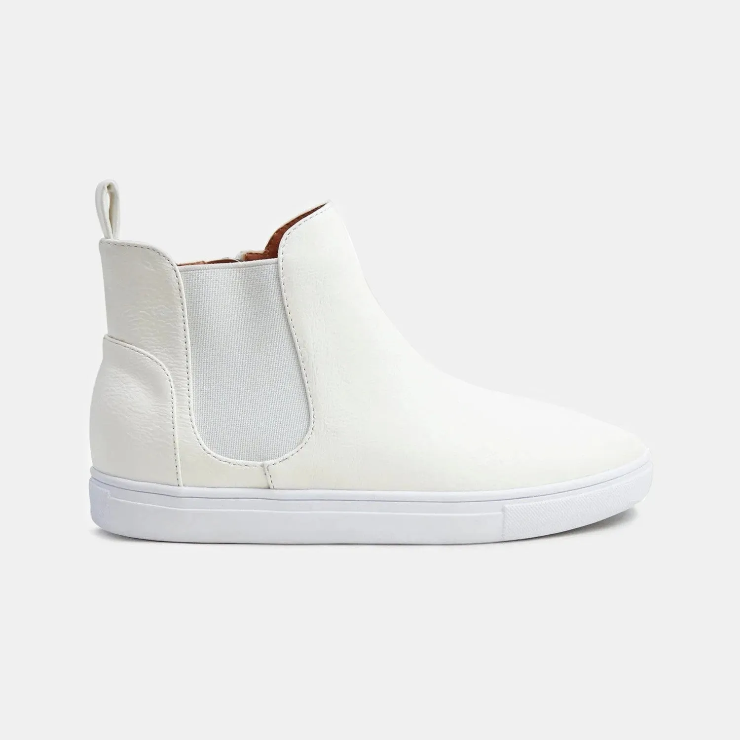 Faux Suede Elastic Side Panel Sneakers